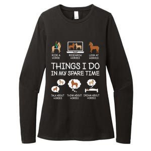 Things I Do In My Spare Time Funny Horse Lovers Womens CVC Long Sleeve Shirt