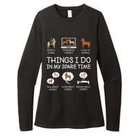 Things I Do In My Spare Time Funny Horse Lovers Womens CVC Long Sleeve Shirt