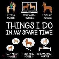 Things I Do In My Spare Time Funny Horse Lovers Premium T-Shirt