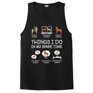 Things I Do In My Spare Time Funny Horse Lovers PosiCharge Competitor Tank