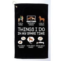 Things I Do In My Spare Time Funny Horse Lovers Golf Towel