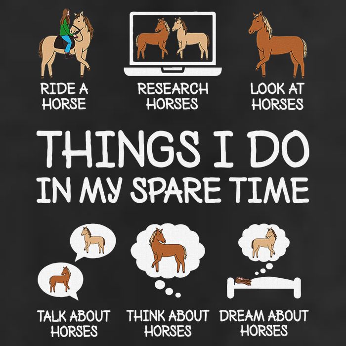 Things I Do In My Spare Time Funny Horse Lovers Golf Towel