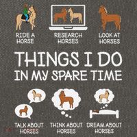 Things I Do In My Spare Time Funny Horse Lovers Cotton Canvas Backpack