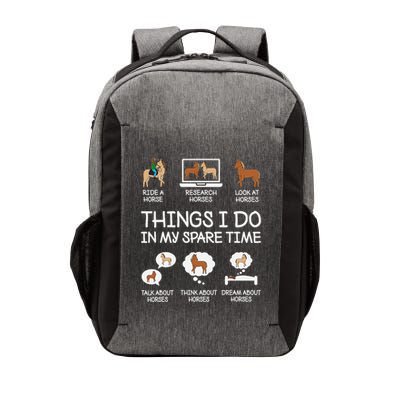 Things I Do In My Spare Time Funny Horse Lovers Vector Backpack