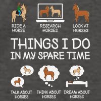 Things I Do In My Spare Time Funny Horse Lovers Vector Backpack