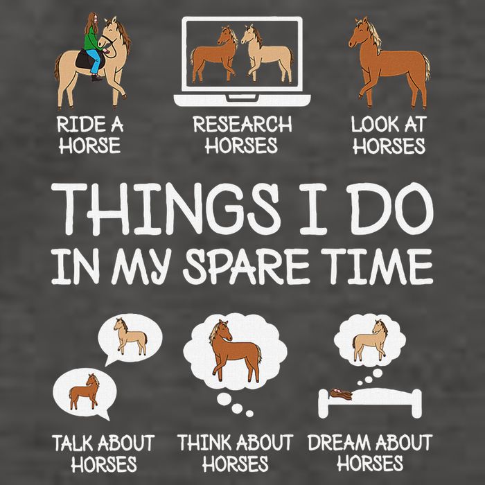 Things I Do In My Spare Time Funny Horse Lovers Vector Backpack