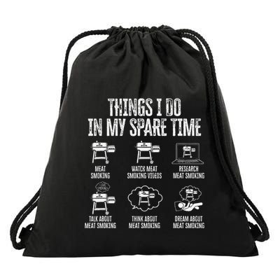 Things I Do In My Spare Time Meat Smoker Smoking Drawstring Bag