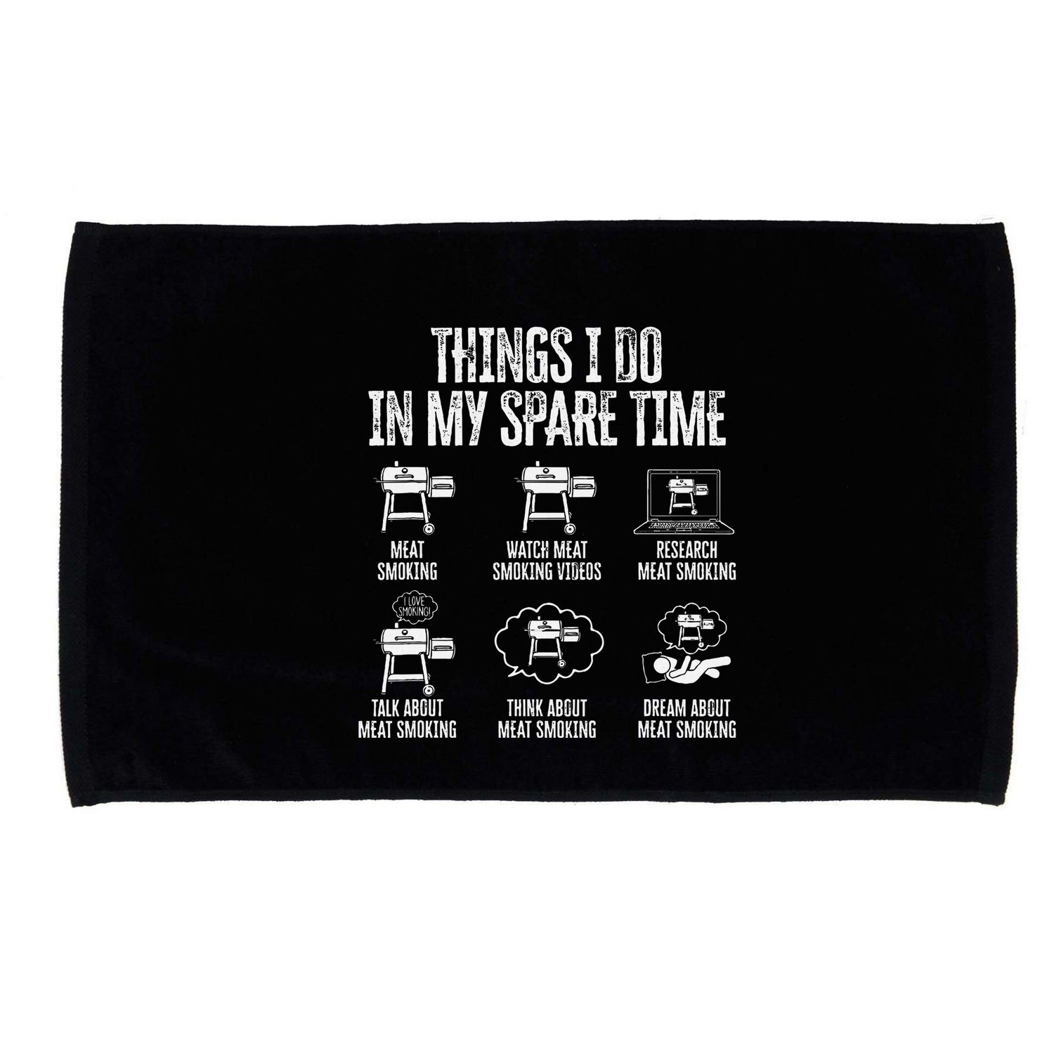 Things I Do In My Spare Time Meat Smoker Smoking Microfiber Hand Towel