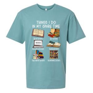 Things I Do In My Spare Time Book Lover Librarian Book Nerd Sueded Cloud Jersey T-Shirt