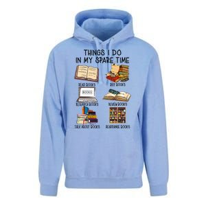 Things I Do In My Spare Time Book Lover Librarian Book Nerd Unisex Surf Hoodie