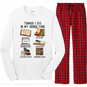 Things I Do In My Spare Time Book Lover Librarian Book Nerd Long Sleeve Pajama Set