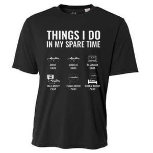 Things I Do In My Spare Time Funny Car Guy Car Enthusiast Cooling Performance Crew T-Shirt