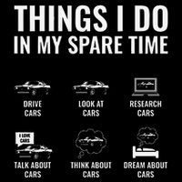 Things I Do In My Spare Time Funny Car Guy Car Enthusiast Drawstring Bag