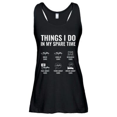 Things I Do In My Spare Time Funny Car Guy Car Enthusiast Ladies Essential Flowy Tank