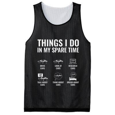 Things I Do In My Spare Time Funny Car Guy Car Enthusiast Mesh Reversible Basketball Jersey Tank