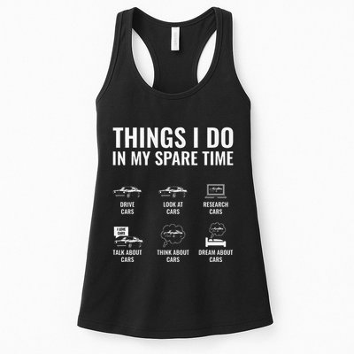 Things I Do In My Spare Time Funny Car Guy Car Enthusiast Womens Tank Top