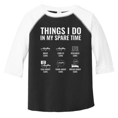 Things I Do In My Spare Time Funny Car Guy Car Enthusiast Toddler Fine Jersey T-Shirt