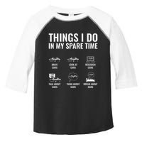 Things I Do In My Spare Time Funny Car Guy Car Enthusiast Toddler Fine Jersey T-Shirt