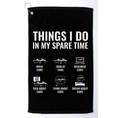 Things I Do In My Spare Time Funny Car Guy Car Enthusiast Golf Towel