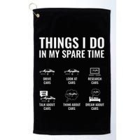 Things I Do In My Spare Time Funny Car Guy Car Enthusiast Golf Towel