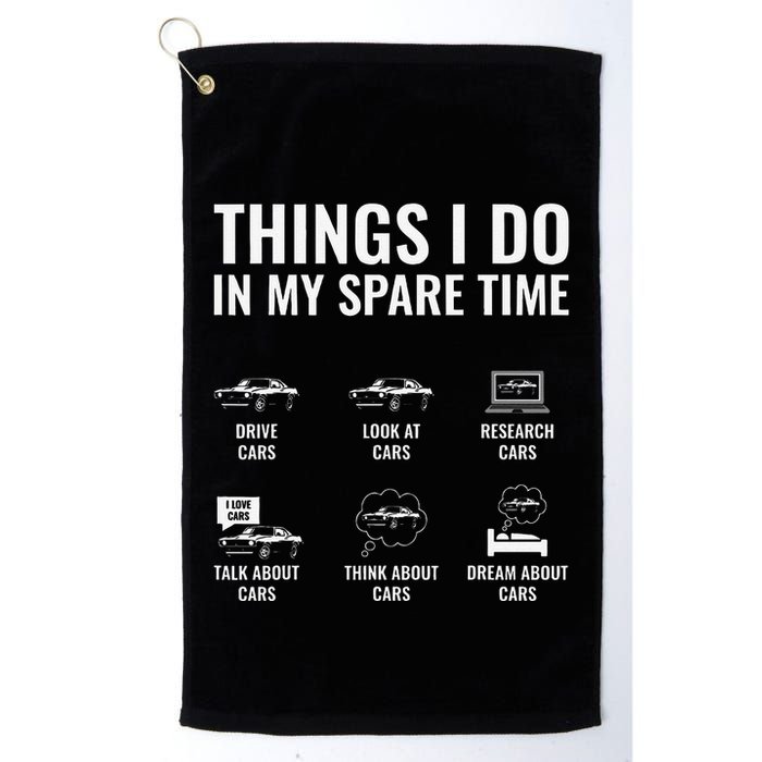 Things I Do In My Spare Time Funny Car Guy Car Enthusiast Golf Towel
