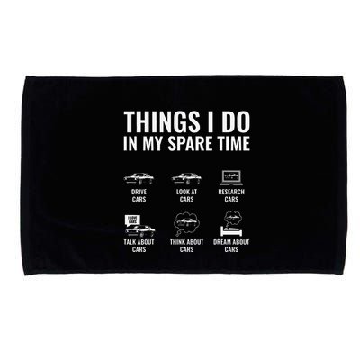 Things I Do In My Spare Time Funny Car Guy Car Enthusiast Microfiber Hand Towel