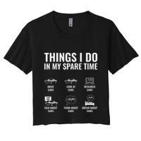 Things I Do In My Spare Time Funny Car Guy Car Enthusiast Crop Top