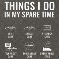 Things I Do In My Spare Time Funny Car Guy Car Enthusiast Cotton Canvas Backpack