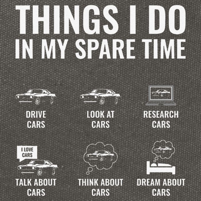 Things I Do In My Spare Time Funny Car Guy Car Enthusiast Cotton Canvas Backpack