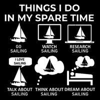 Things I Do In My Spare Time Sailing Cooling Performance Long Sleeve Crew