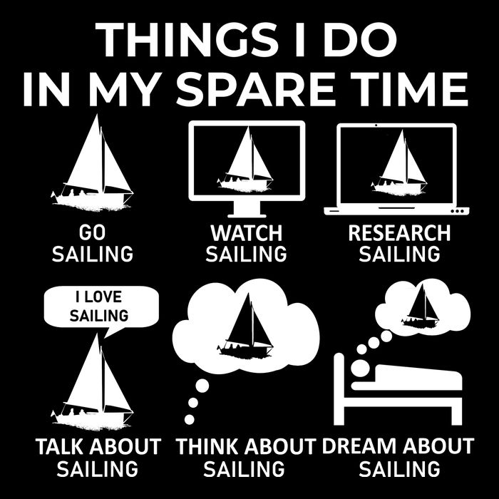 Things I Do In My Spare Time Sailing Poster