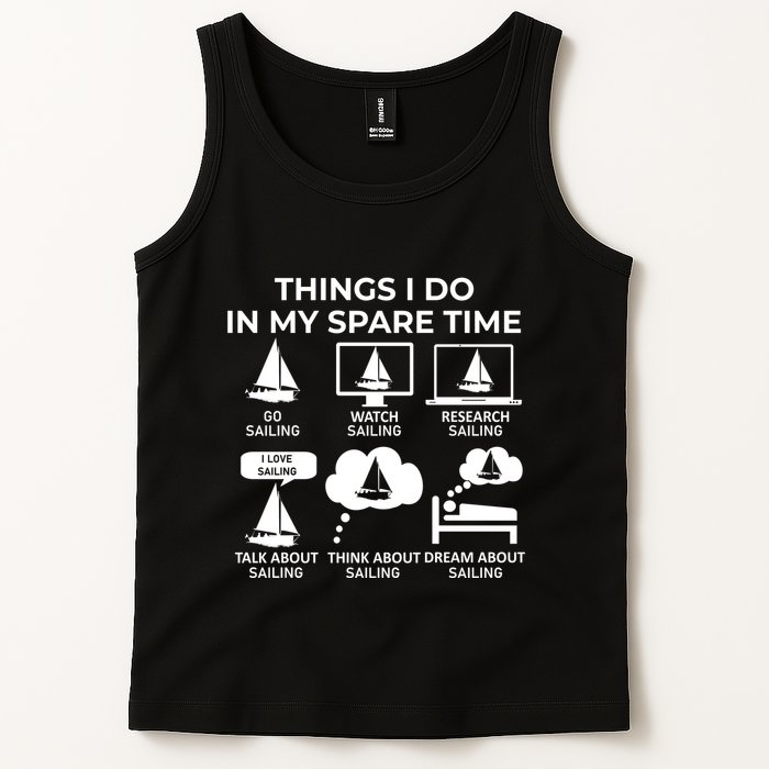 Things I Do In My Spare Time Sailing Tank Top