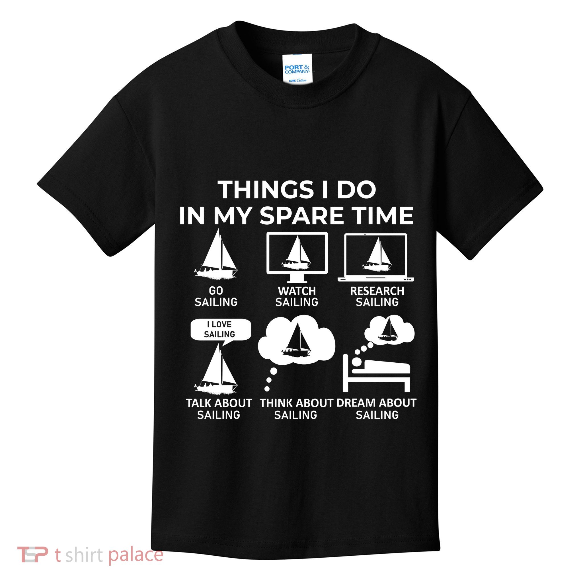 Things I Do In My Spare Time Sailing Kids T-Shirt