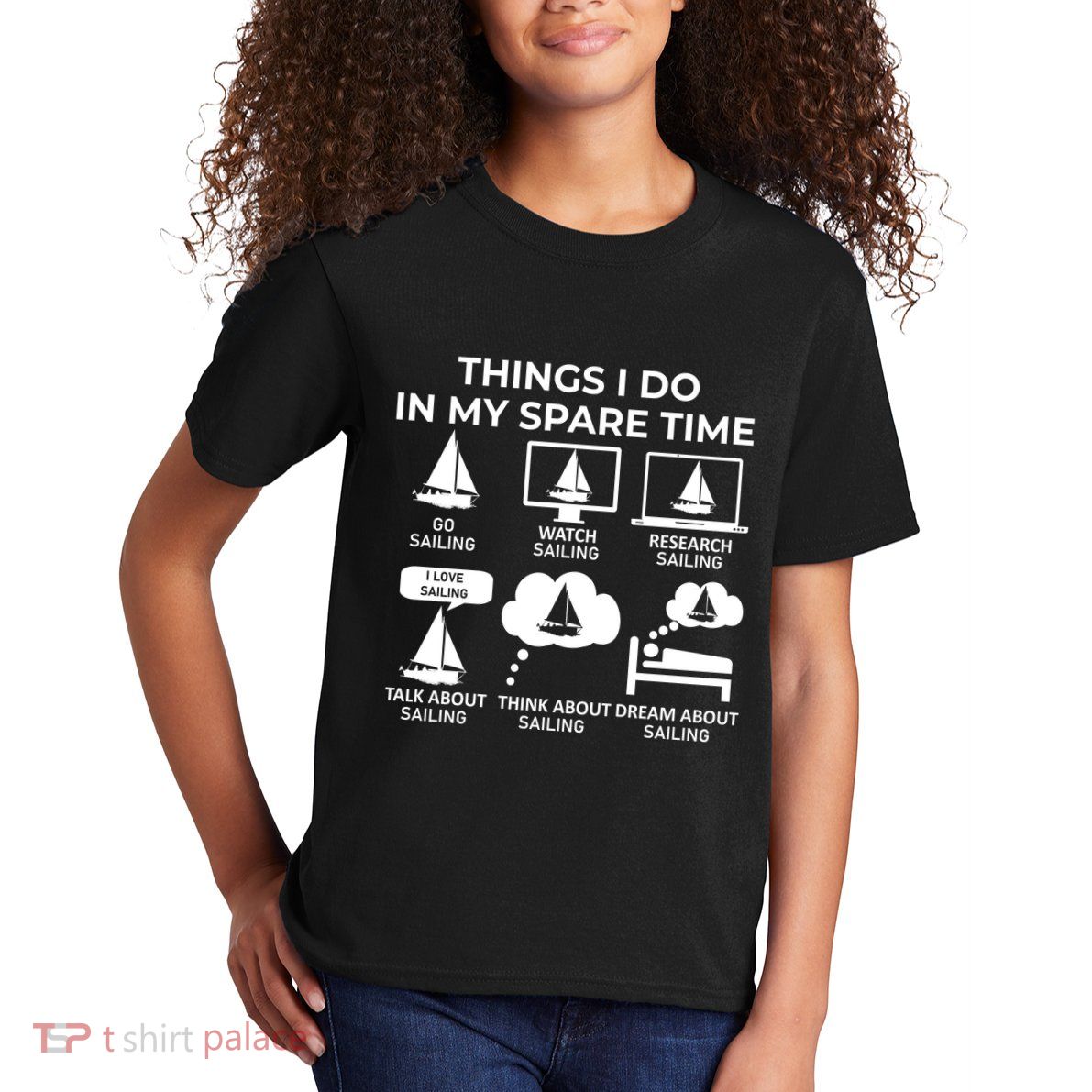 Things I Do In My Spare Time Sailing Kids T-Shirt