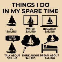 Things I Do In My Spare Time Sailing 25L Jumbo Tote