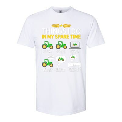 Things I Do In My Spare Time Tractor Agriculture Farmer Softstyle® CVC T-Shirt