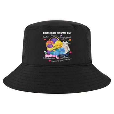 Things I Do In My Spare Time Crochet Lovers Arts And Crafts Cool Comfort Performance Bucket Hat