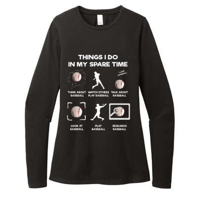 Things I Do In My Spare Time Baseball Womens CVC Long Sleeve Shirt