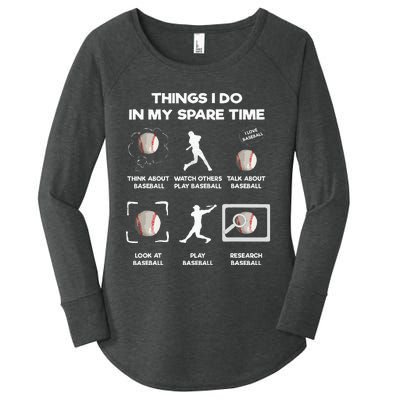 Things I Do In My Spare Time Baseball Women's Perfect Tri Tunic Long Sleeve Shirt