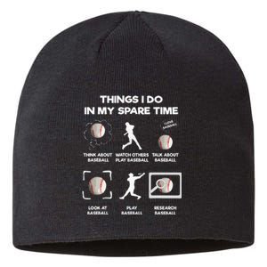 Things I Do In My Spare Time Baseball Sustainable Beanie