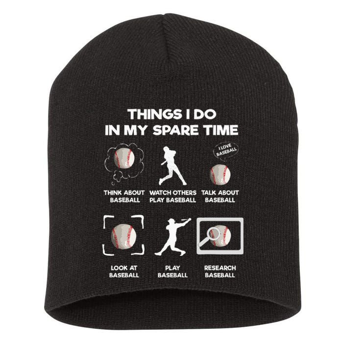 Things I Do In My Spare Time Baseball Short Acrylic Beanie