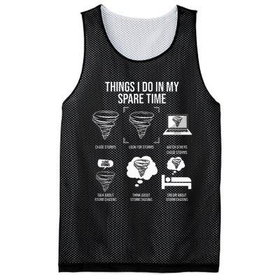 Things I Do In My Spare Time Tornado Storm Chaser Mesh Reversible Basketball Jersey Tank