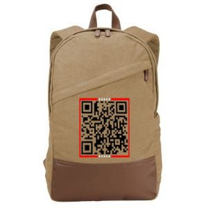 Trump Is Dancing Trump Is Your President Qr Trump Cotton Canvas Backpack