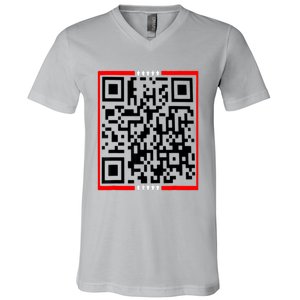 Trump Is Dancing Trump Is Your President Qr Trump V-Neck T-Shirt