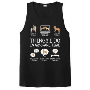 Things I Do In My Spare Time Funny Horse Lovers PosiCharge Competitor Tank