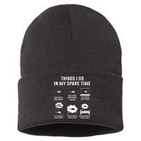 Things I do in my spare time Airplane Gift  Sustainable Knit Beanie