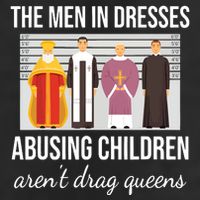 The In Dresses Abusing Children Arent Drag Queens Cool Comfort Performance Bucket Hat