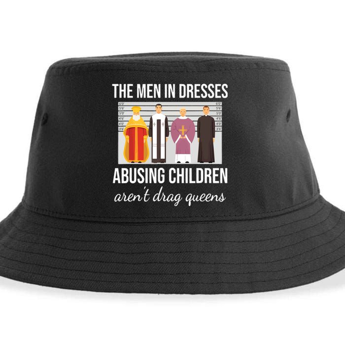 The In Dresses Abusing Children Arent Drag Queens Sustainable Bucket Hat