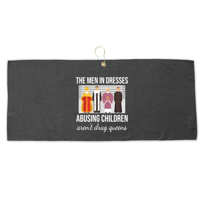 The In Dresses Abusing Children Arent Drag Queens Large Microfiber Waffle Golf Towel