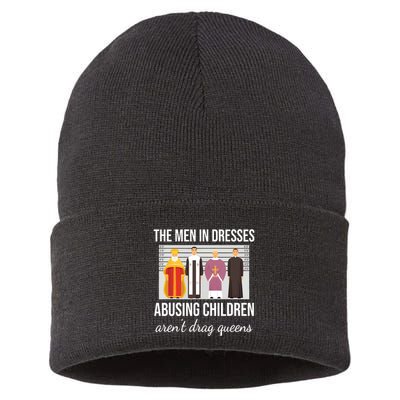 The In Dresses Abusing Children Arent Drag Queens Sustainable Knit Beanie